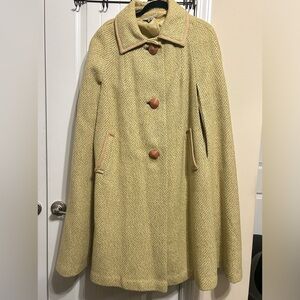 Vintage Artsy Lagen Look  Wool Cape/coat 70’s  Prissy Old money made In the USA